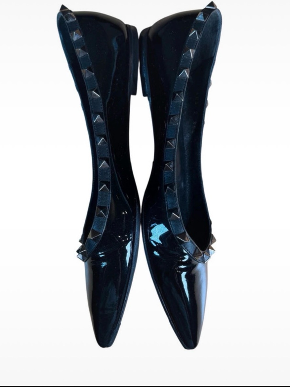 Valentino Garavani Black Patent Noir Rockstud Flats 8.5 - Picture 7 of 11